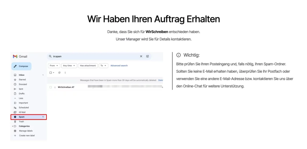 4 Schritt Rabbate Ghostwriting: Formular ausfüllen